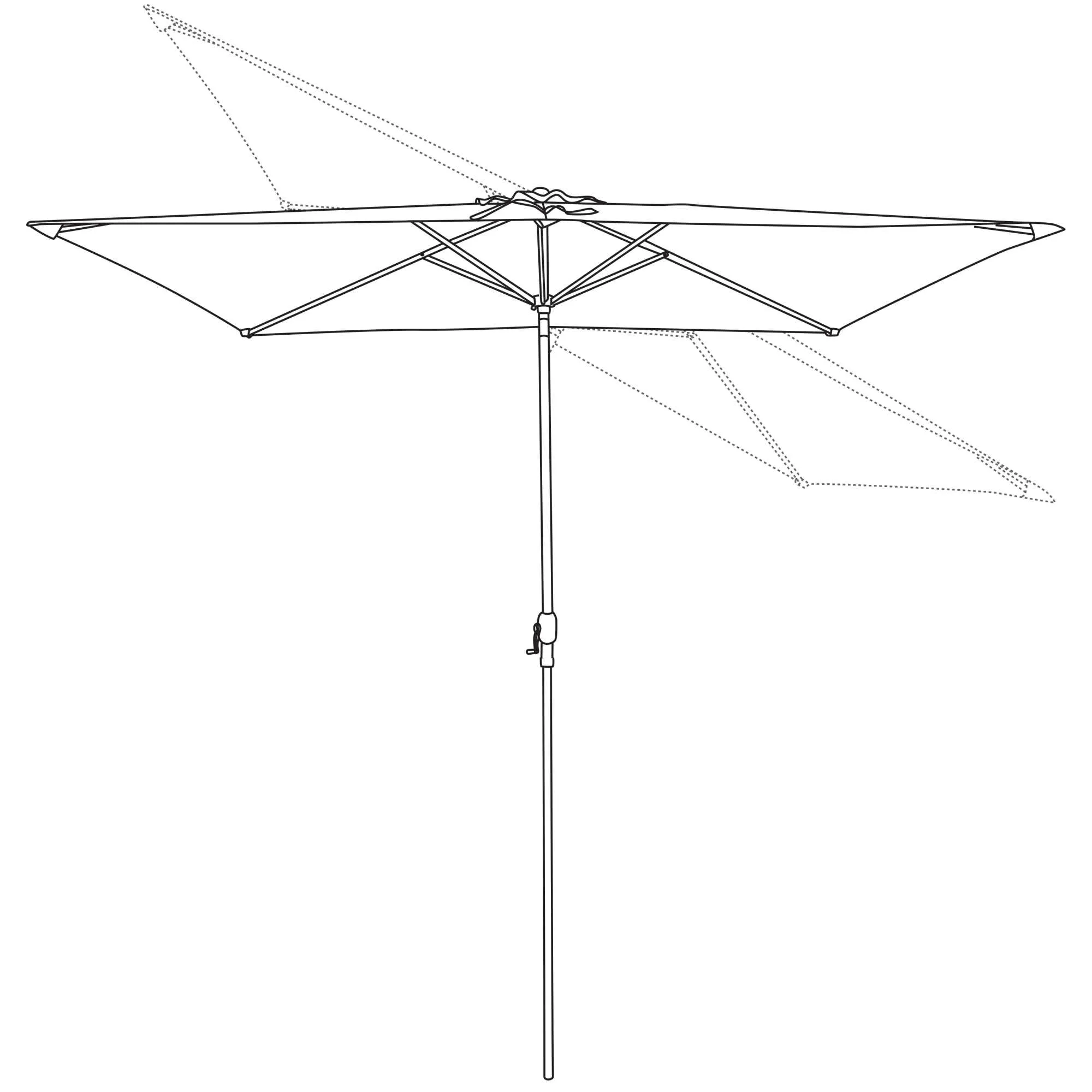 Adriatic 6.5-ft x 10-ft Rectangular Market Umbrella in Olefin