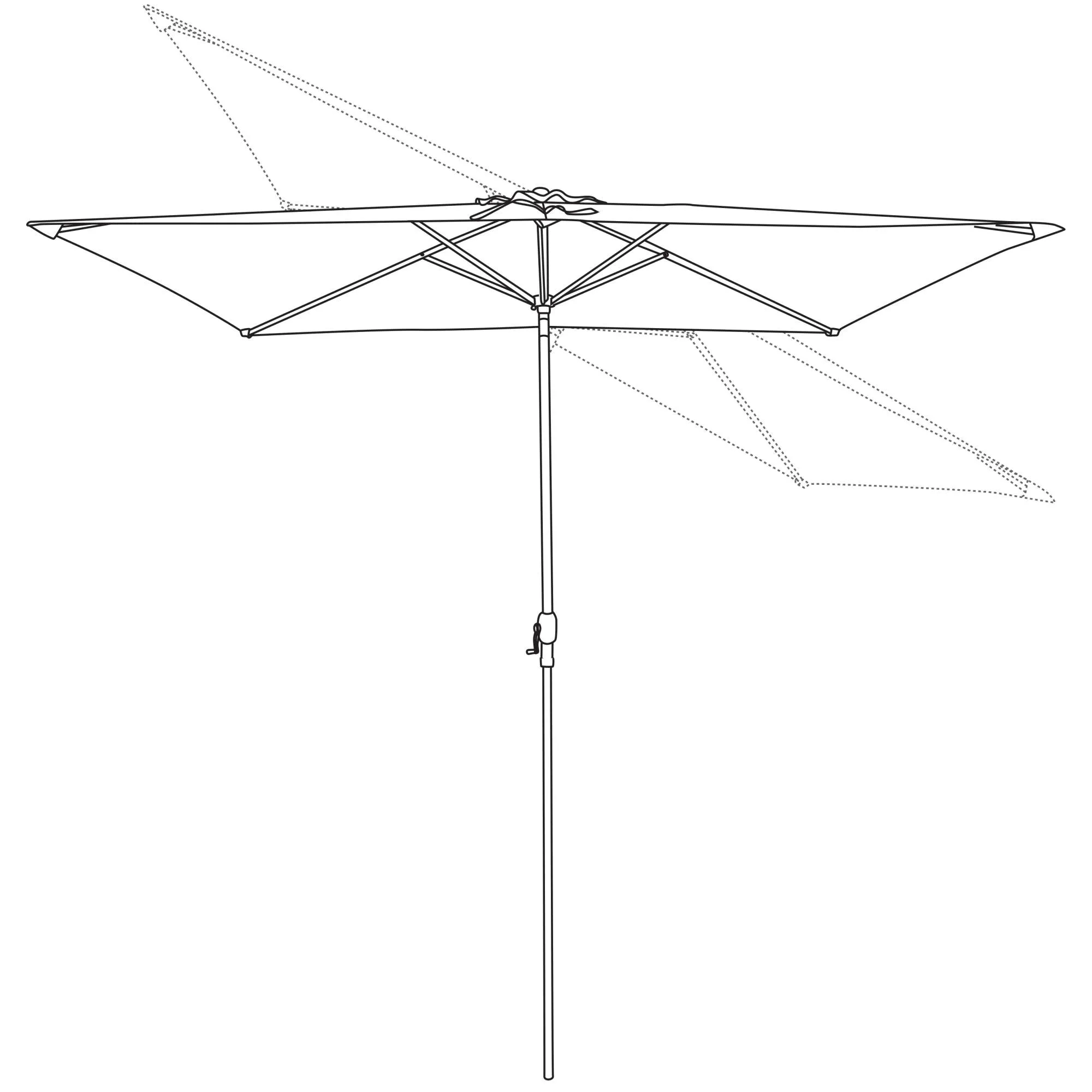 Adriatic 6.5-ft x 10-ft Rectangular Market Umbrella in Olefin