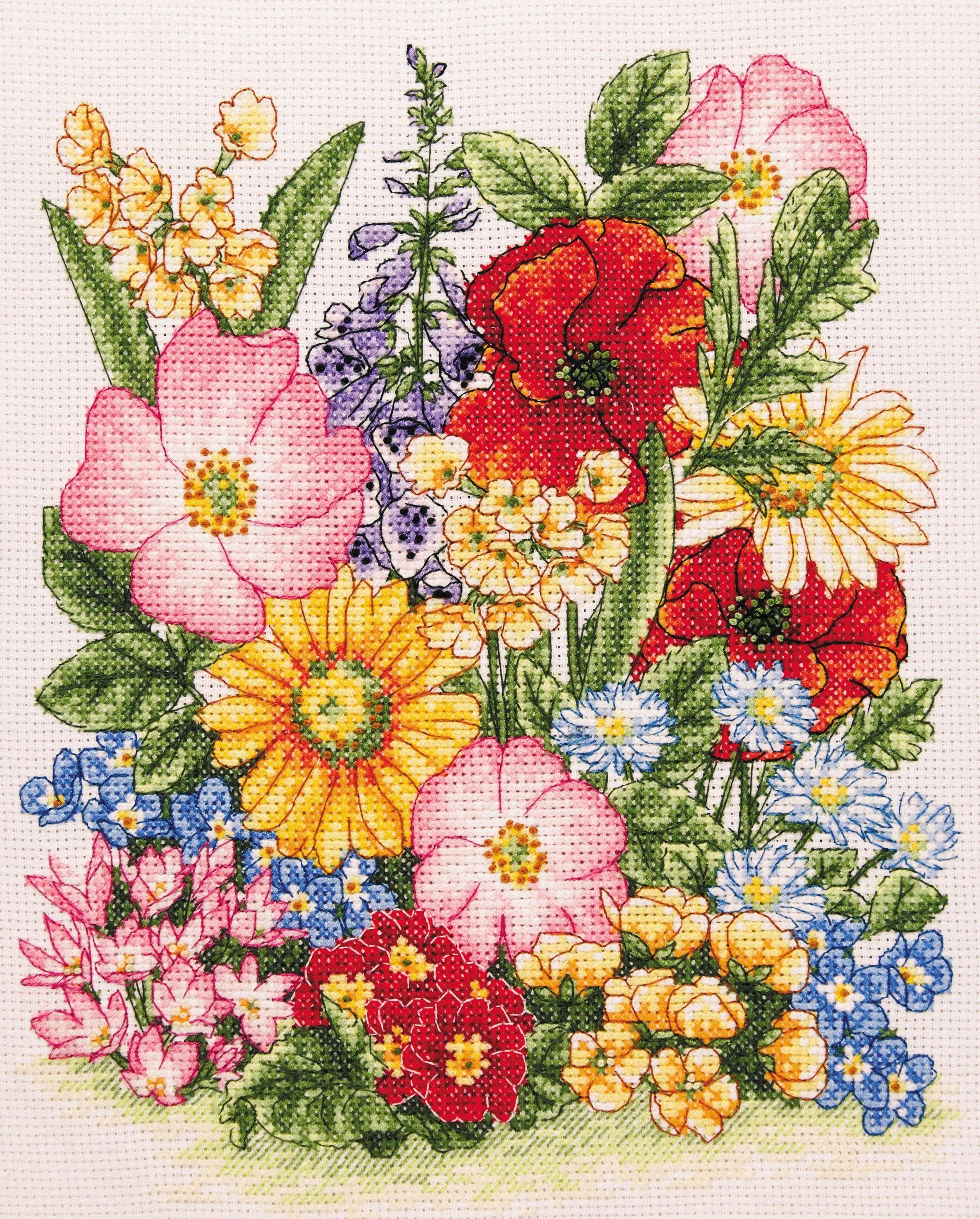 Anchor Cross Stitch Kit - Meadow Flowers