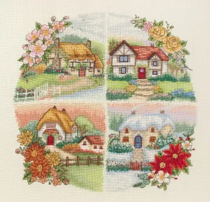 Anchor Cross Stitch Kit - Seasonal Cottages