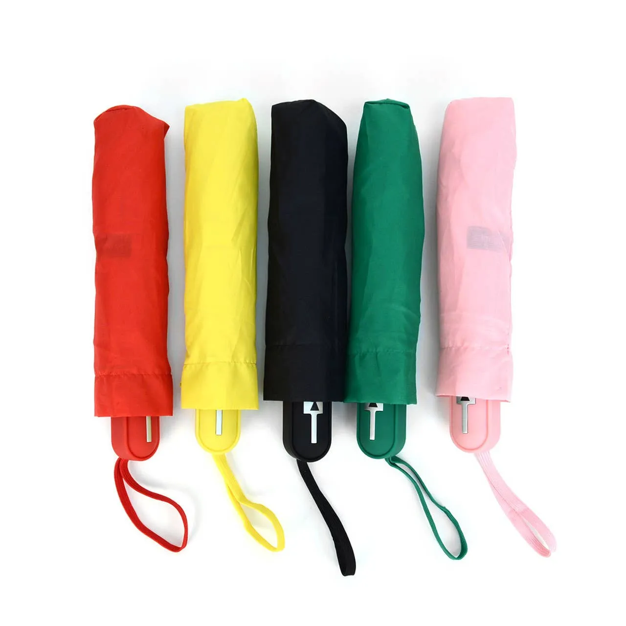 Auto Open Compact Solid Color Travel Umbrella - Orange