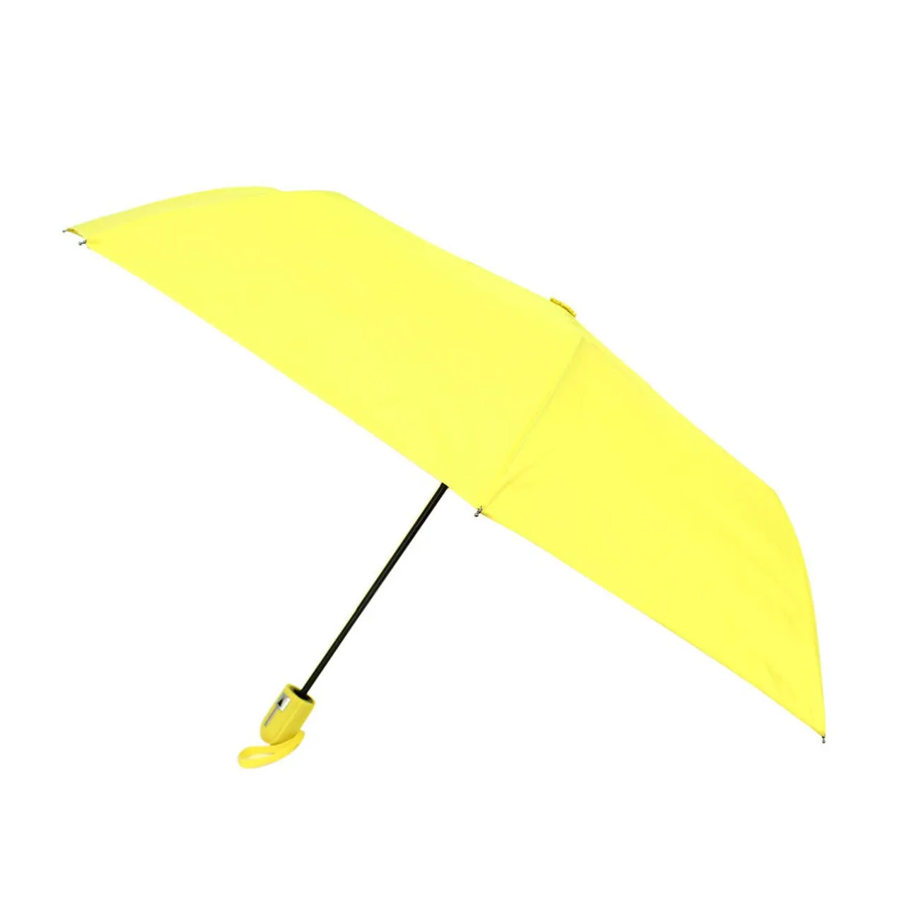 Auto Open Compact Solid Color Travel Umbrella - Orange