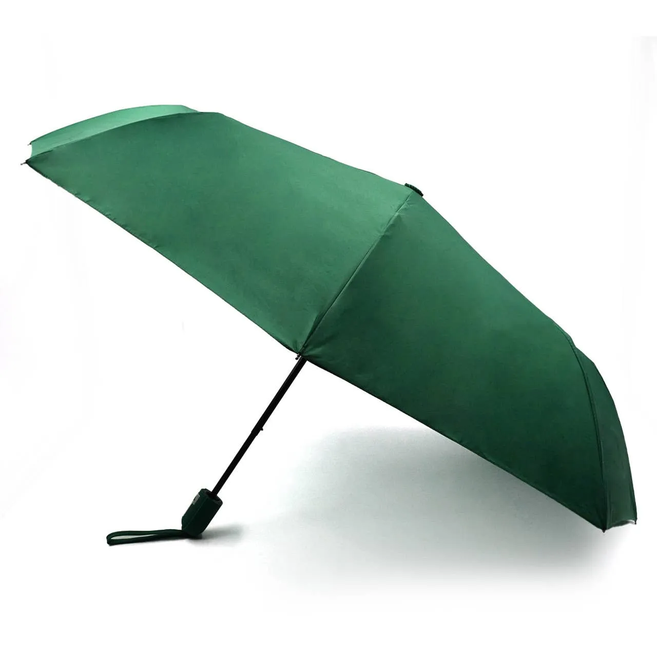 Auto Open Compact Solid Color Travel Umbrella - Orange