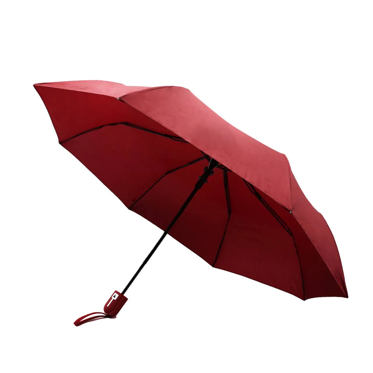 Auto Open Compact Solid Color Travel Umbrella - Orange