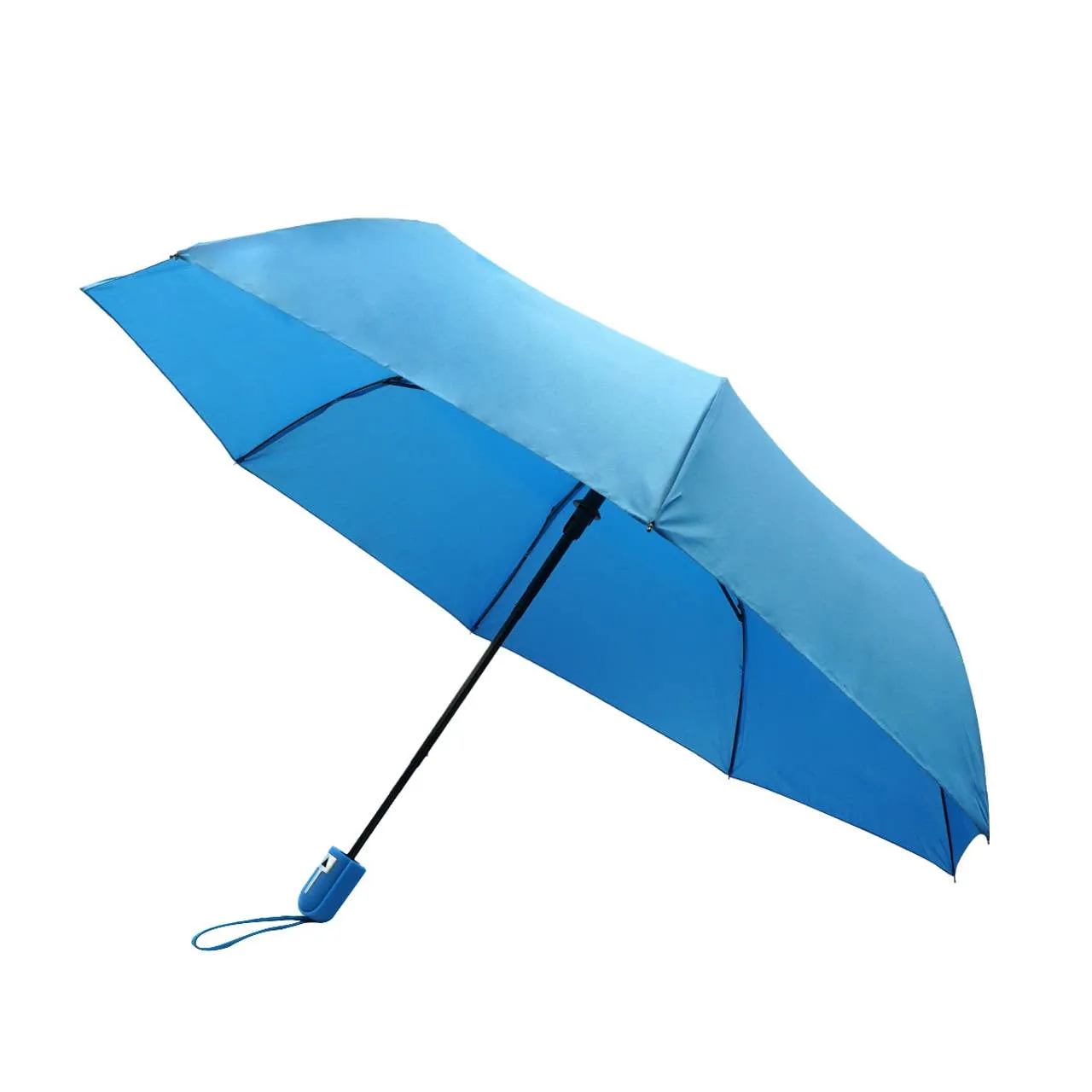 Auto Open Compact Solid Color Travel Umbrella - Orange