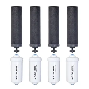 Berkey - 4 (BB9) Replacement Filters & 4 Fluoride Water Filters (PF2)