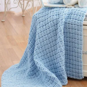 Bernat Crochet Waffle Baby Blanket