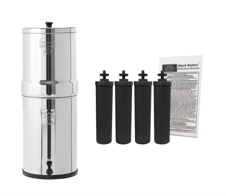 Big Berkey Water Filter System 2.25 Gallons (8.5 L) with Accessories