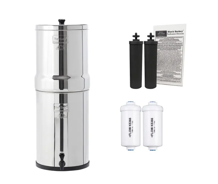 Big Berkey Water Filter System 2.25 Gallons (8.5 L) with Accessories