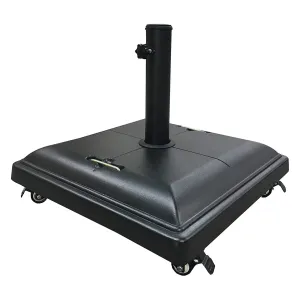 Bond 76 lb Concrete Umbrella Base with Locking Wheels Collapsible Handles 59618