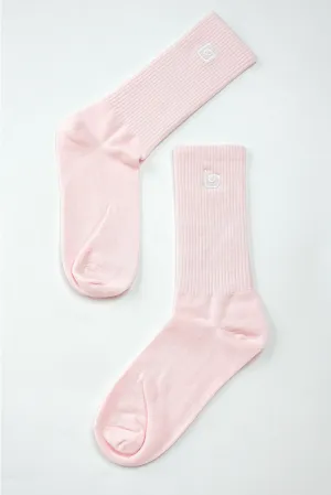 Comfort Crew Socks - Baby Pink