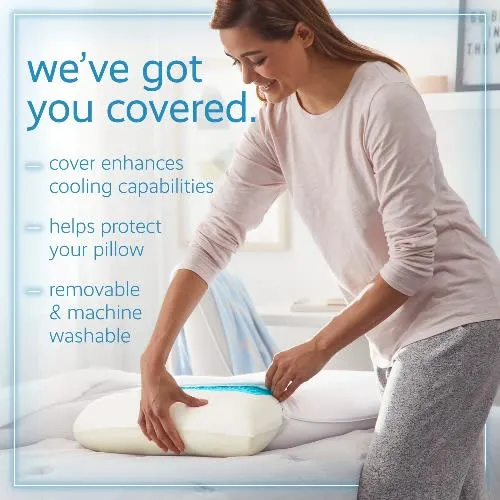 Comfort Revolution Originals Blue Bubble Gel   Memory Foam Cooling Bed Pillow - Queen Size