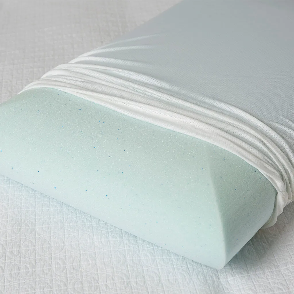 Comfortech Gel Infused Memory Foam Pillow - Medium Height & Firm