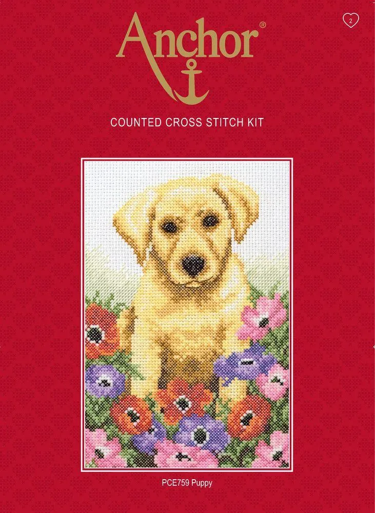 Cross Stitch Kit Anchor - Puppy