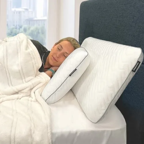 Dream Plush Memory Foam Pillow With Cool-to-the-touch Cover - Queen - 2 Pack
