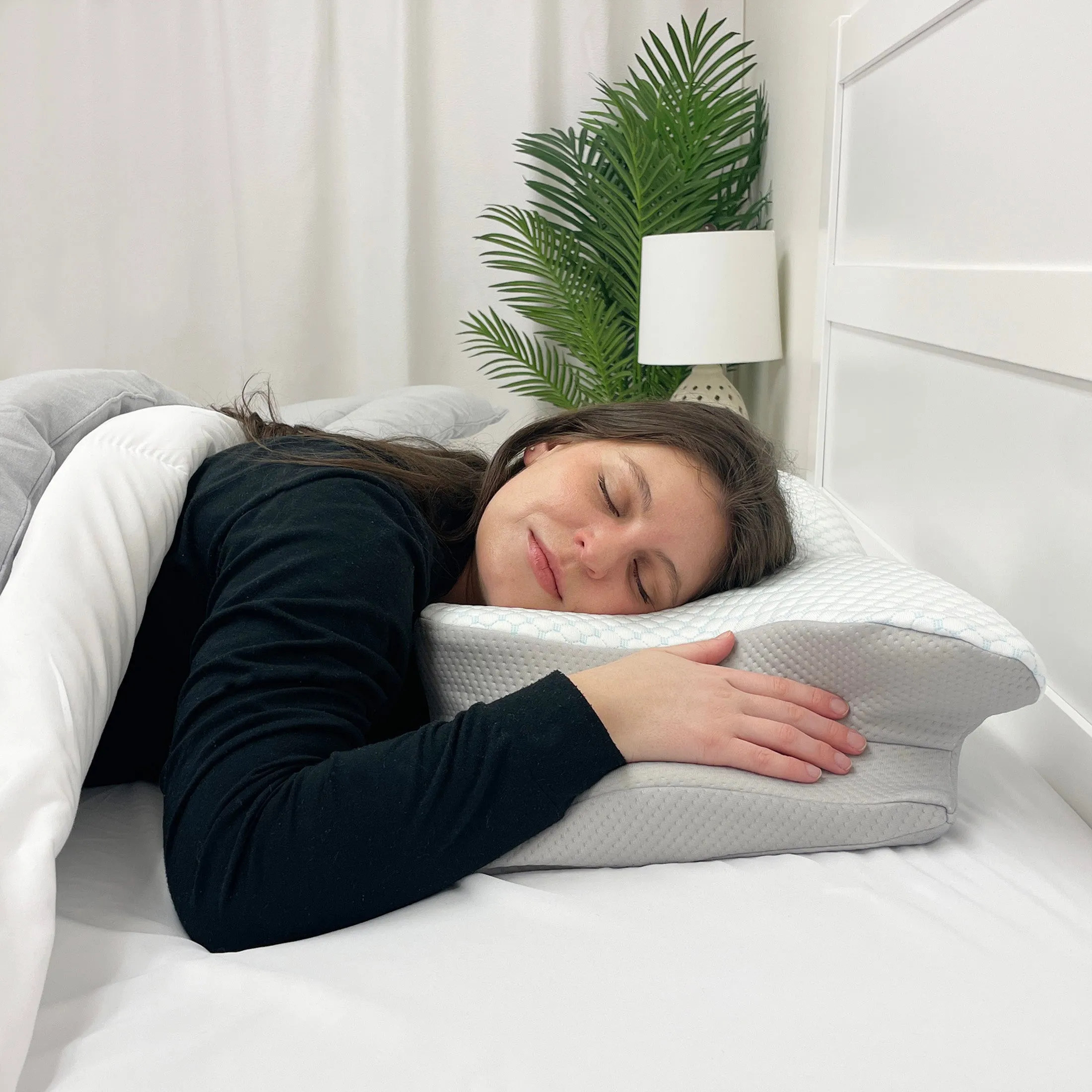 Dream Plush® Memory Foam Side Sleeper Pillow with Cooling Cover