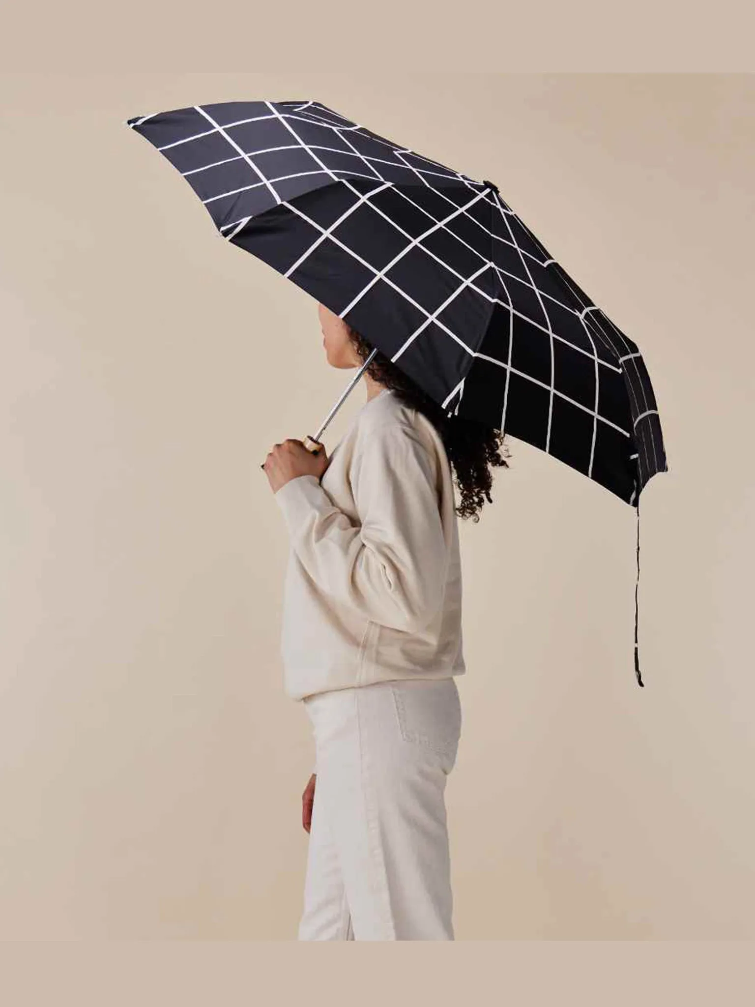 Duck Head Umbrella - Black Graph Check