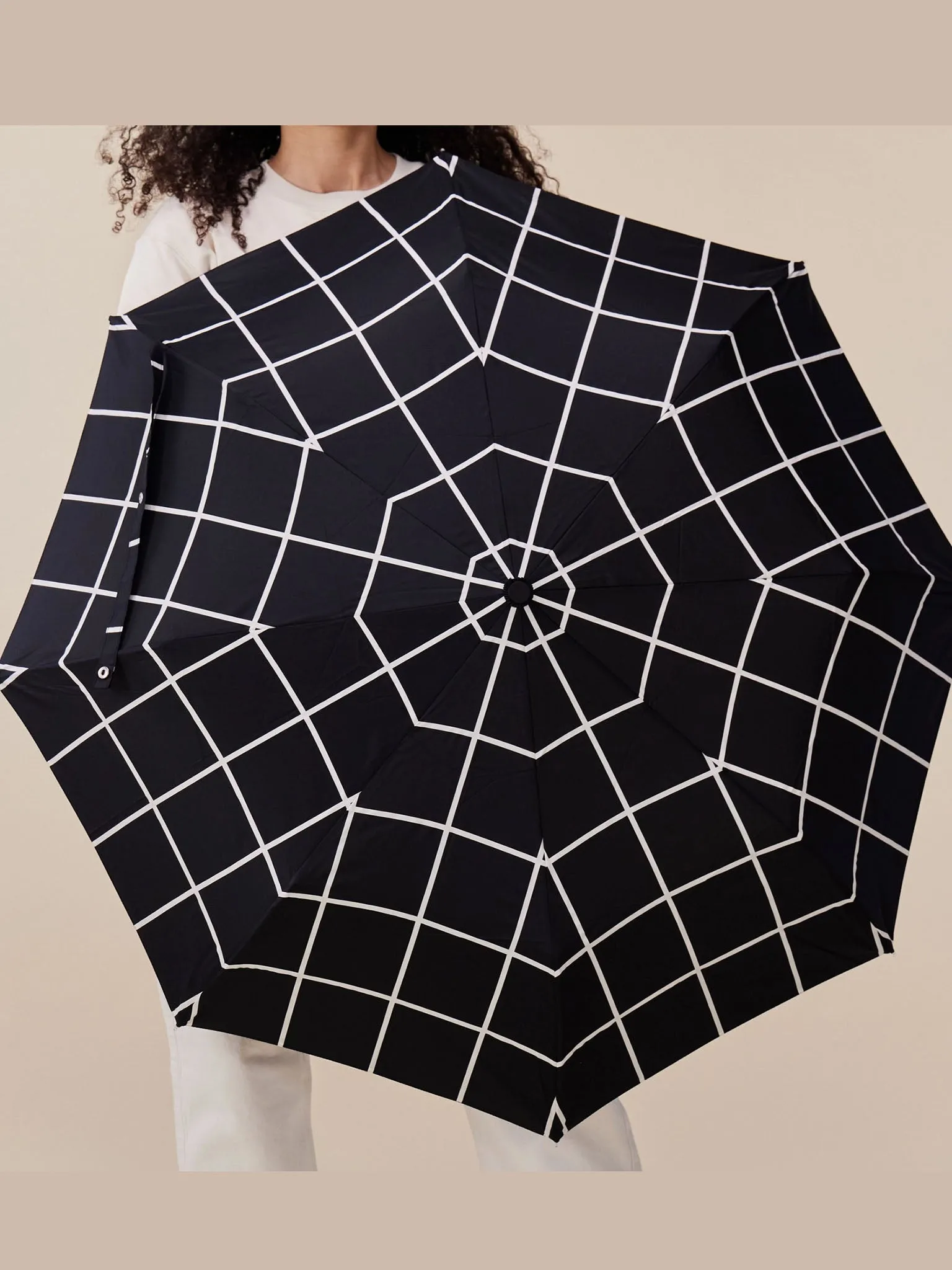 Duck Head Umbrella - Black Graph Check