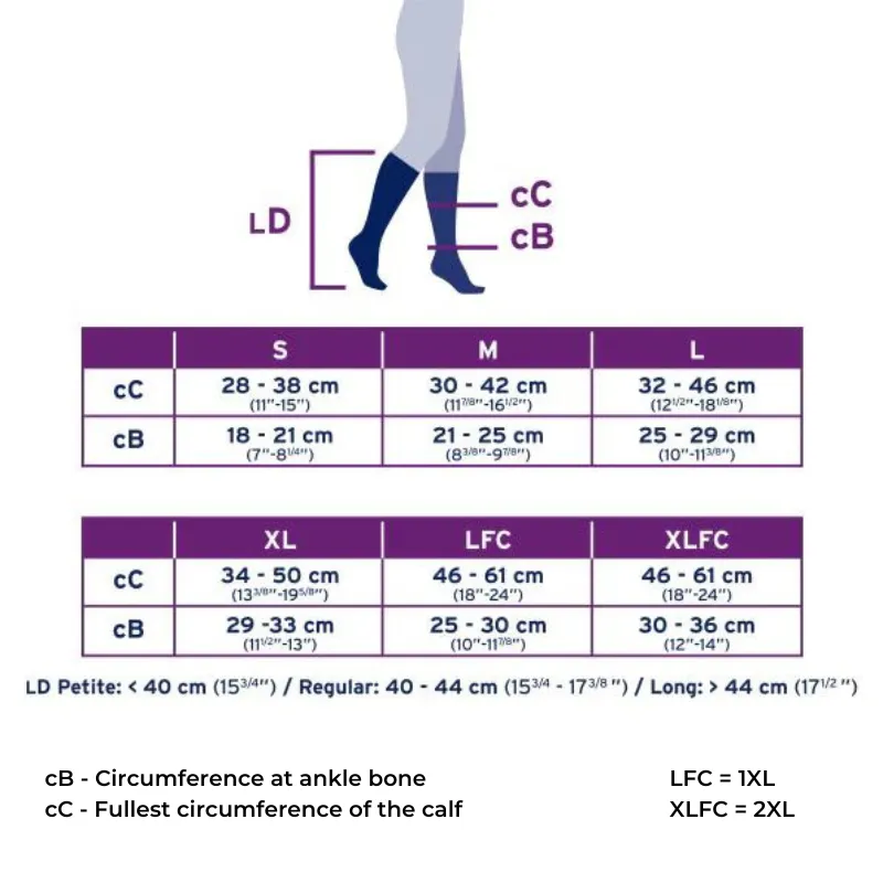 Jobst Style Regular 15-20 mmHg Knee High Compression Stocking Ocean Blue