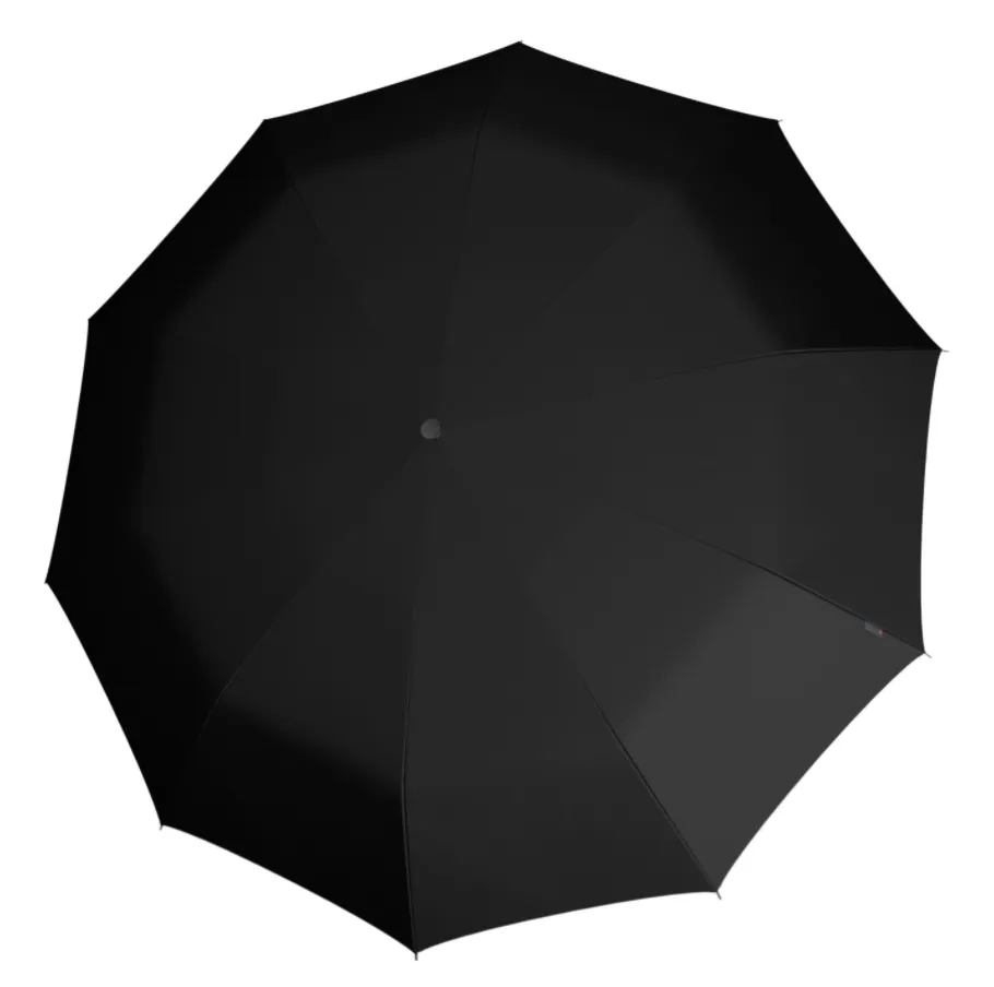 Knirps Long Automatic Flip Resistant Wooden Handle Umbrella – Black