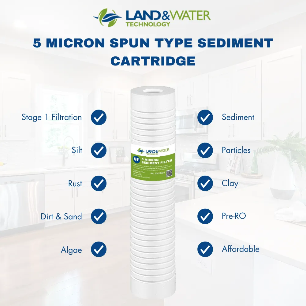 Land & Water 3-Stage Filtration Premium System 20" x 4.5" with SS Cover, Frame & Aragon Kit