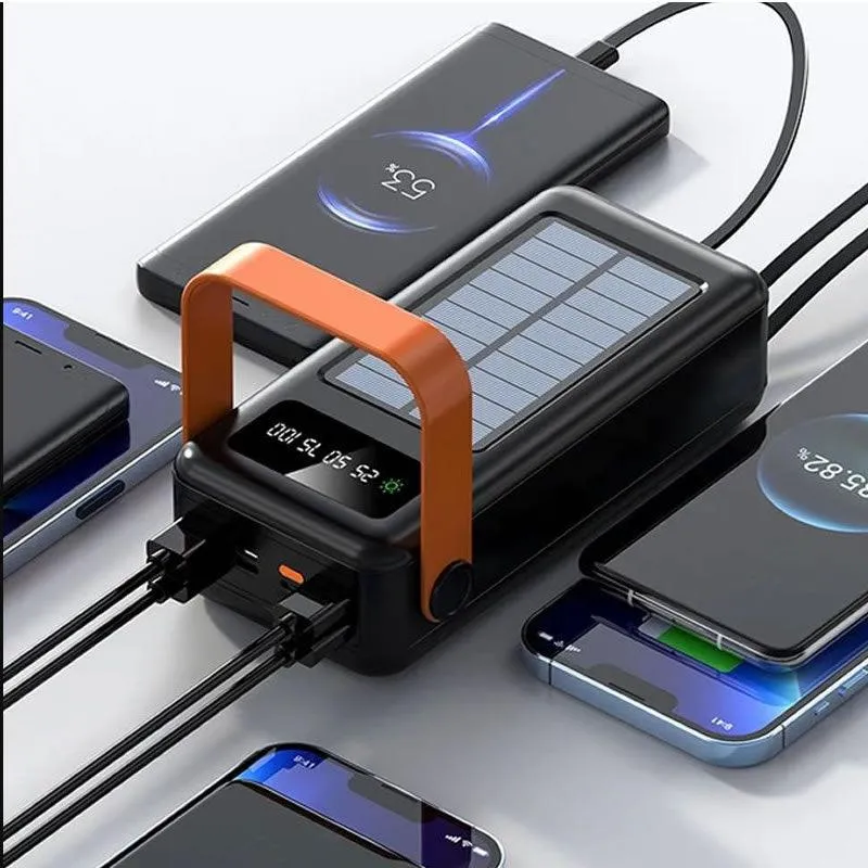 Large Capacity 80 000 mAh Solar LED Light Power Bank YM639CX