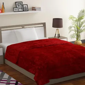 Luxe Hug Micro Fiber Blanket (Red)  - 300 GSM