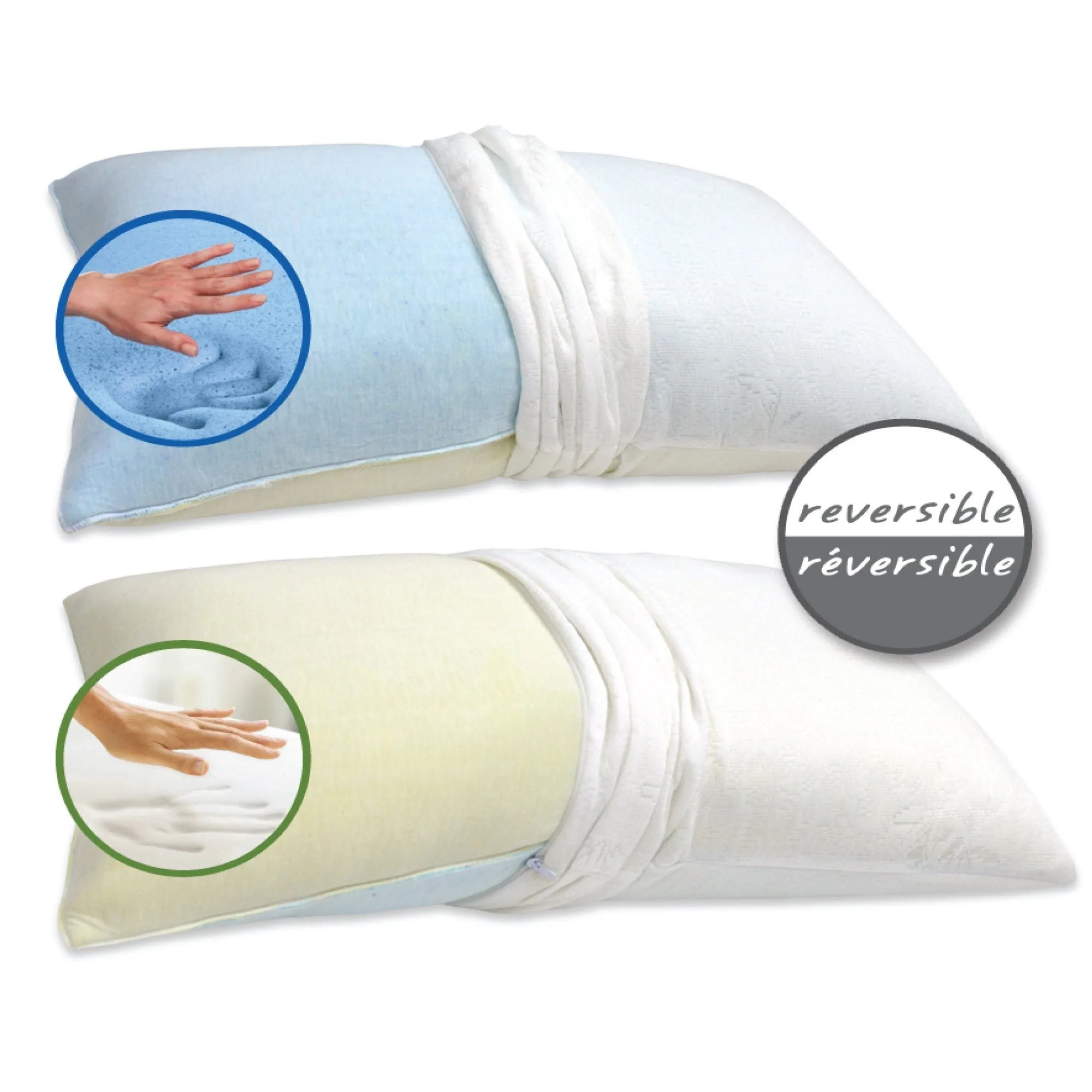 Maison Blanche | Reversible Memory Foam to Gel Pillow