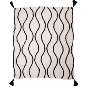 Marine Cotton Slub Throw - 125cm x 150cm