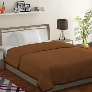 Nerada Solid Micro Fiber Blanket (Brown)  - 290 GSM