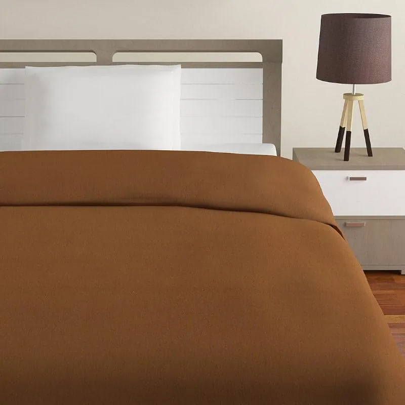 Nerada Solid Micro Fiber Blanket (Brown)  - 290 GSM