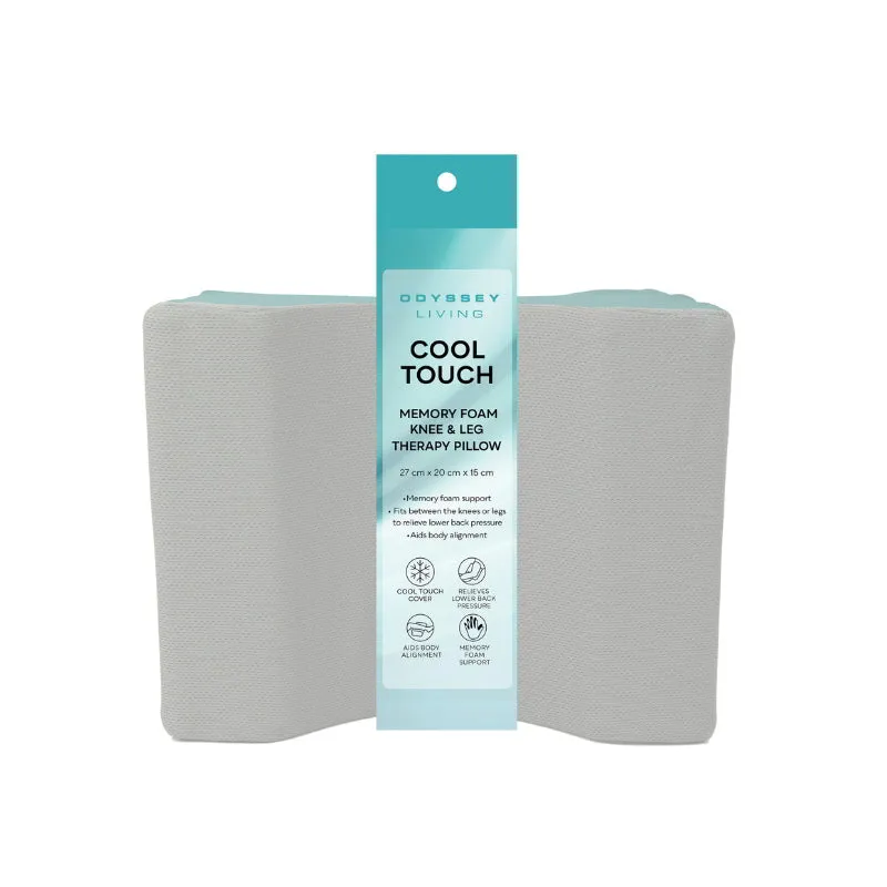 Odyssey Living Cool Touch Memory Foam Knee and Leg Pillow