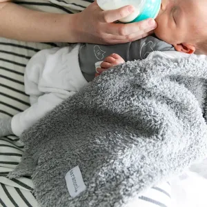 Personalized Baby Blanket  (Mini 15x20)  Grey Bamboni