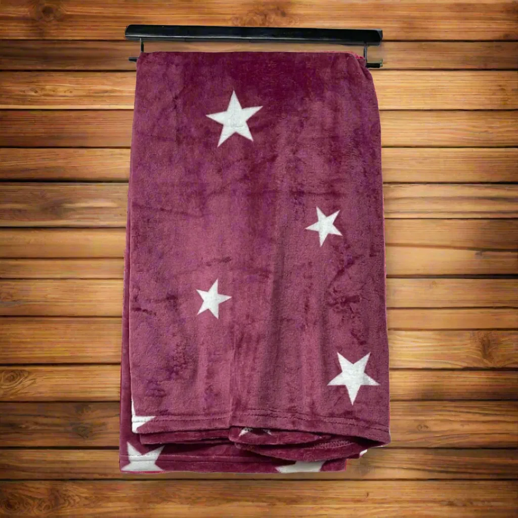 Plush throw blankets