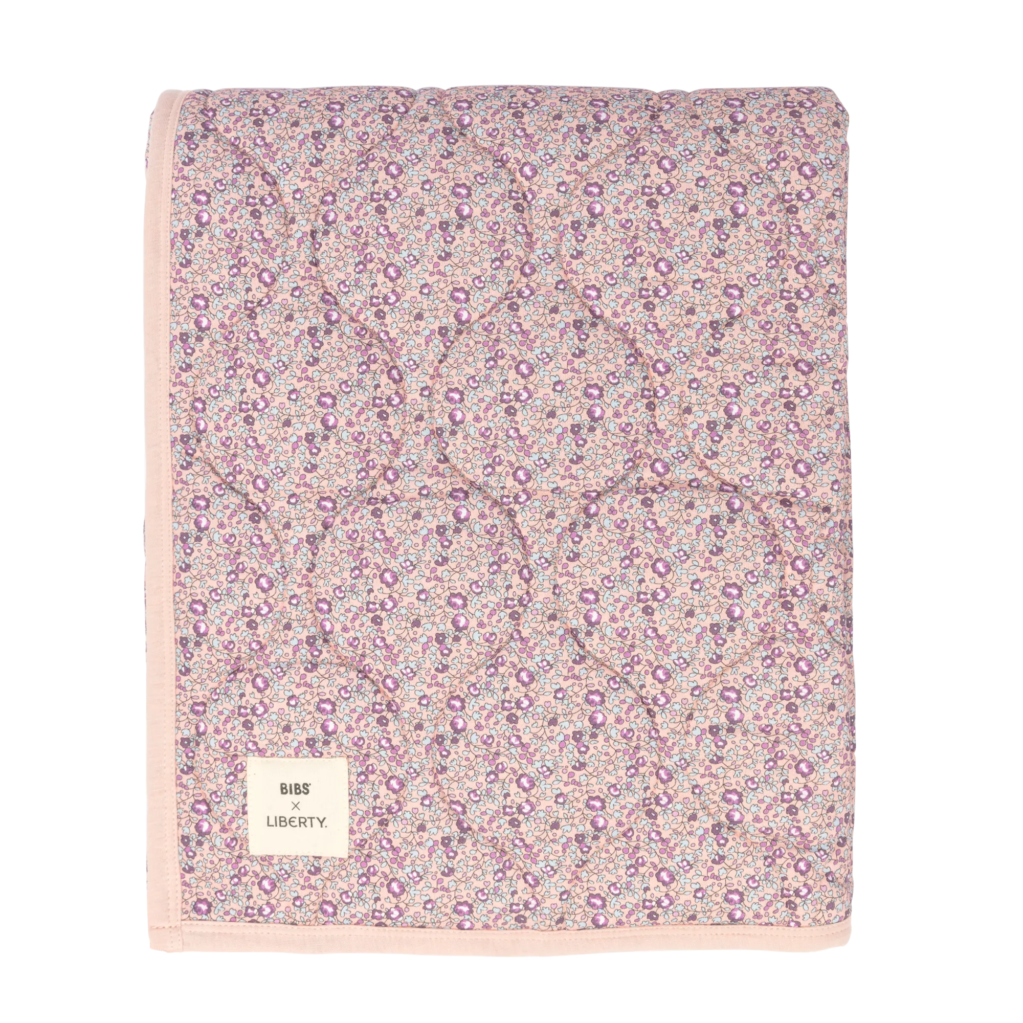 Quilted Blanket - Organic Cotton - Liberty Collection - Eloise - Blush
