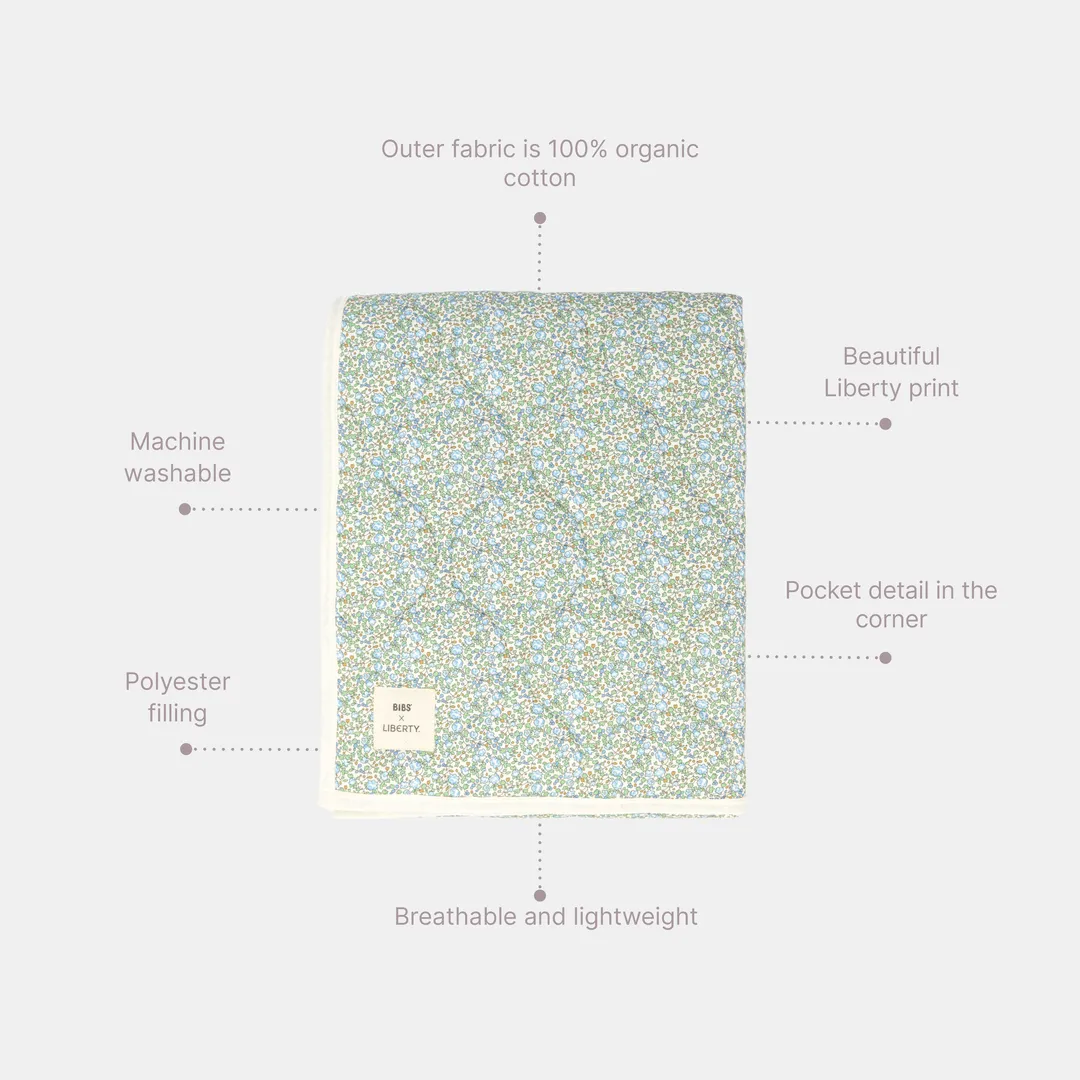 Quilted Blanket - Organic Cotton - Liberty Collection - Eloise - Blush