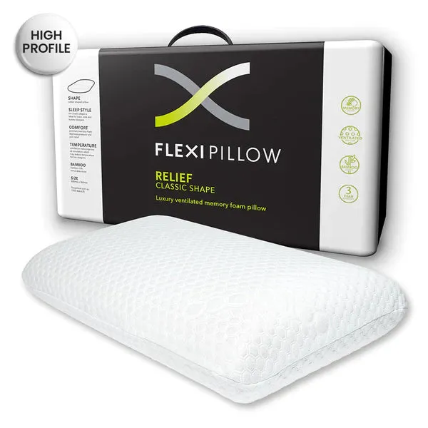 Relief Classic Memory Foam Pillow by Flexi Pillow