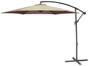 Seasonal Trends UMSC10BKOBD-04 Solar Offset Taupe Umbrella, 98.42 in OAH, 10 ft W Canopy, 10 ft L Canopy :EA: QUANTITY: 1