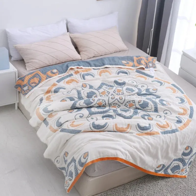 SINOTAO  -  Bamboo Cotton Summer Air-condition Blanket Bedspreads Throw Blankets Knitted Blanket for sofa travel blanket  150*200/200*230cm