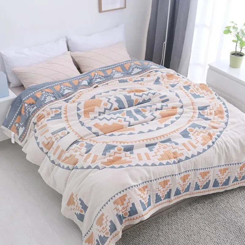 SINOTAO  -  Bamboo Cotton Summer Air-condition Blanket Bedspreads Throw Blankets Knitted Blanket for sofa travel blanket  150*200/200*230cm