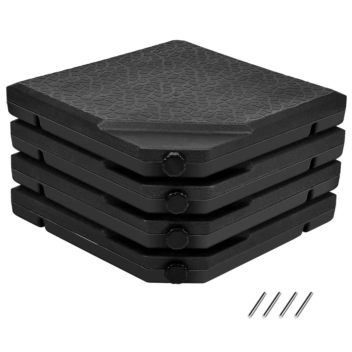 Tangkula 4PCS Patio Cantilever Offset Umbrella Base Weight Stand, 38" x 38" Umbrella Base