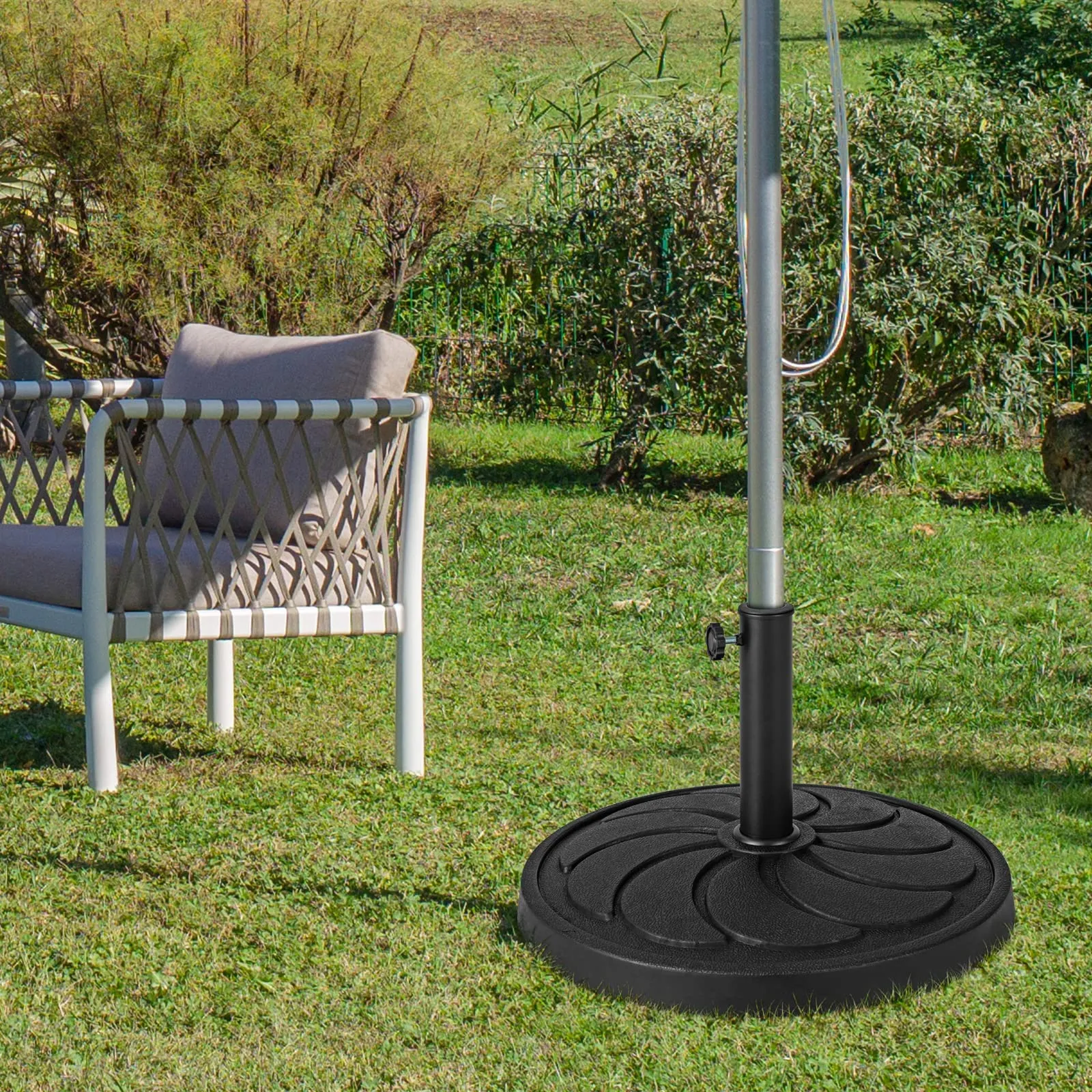 Tangkula Umbrella Base, 31 lbs Capacity Heavy-Duty Patio Outdoor Round Umbrella Stand for 9 ft Umbrella