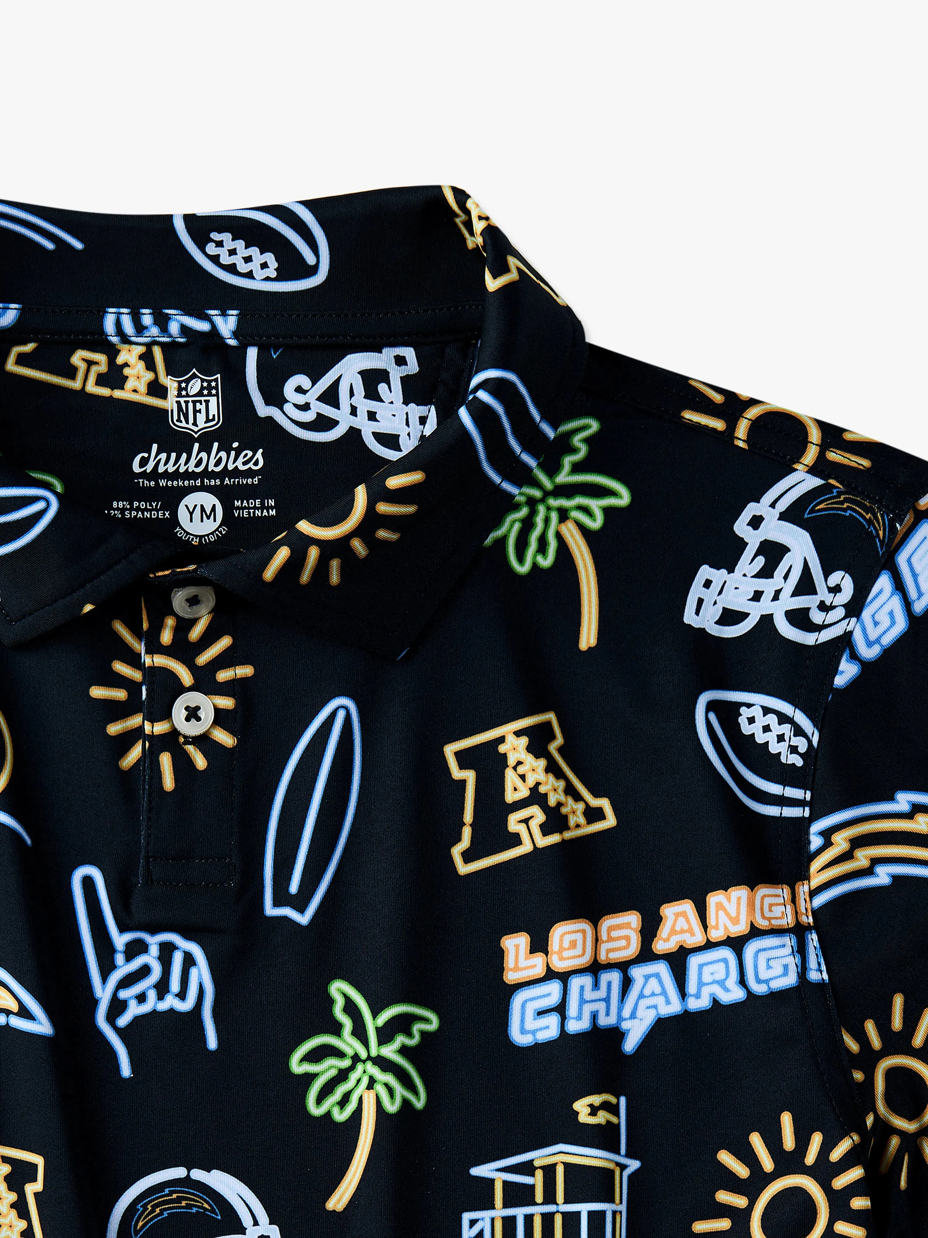 The Neon Chargers (NFL Boys Performance Polo)