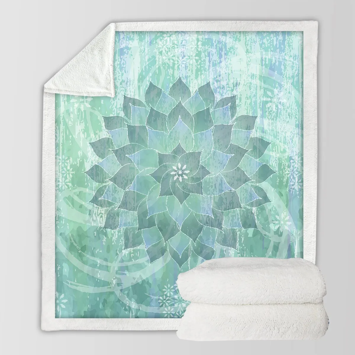 The Ocean Hues Soft Sherpa Blanket