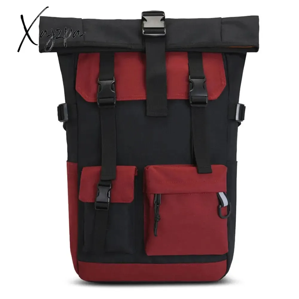 Xajzpa - New Luxury Vintage Canvas Backpacks for Men Oil Wax Canvas Leather Travel Backpack Large Waterproof Daypacks Retro Bagpack
