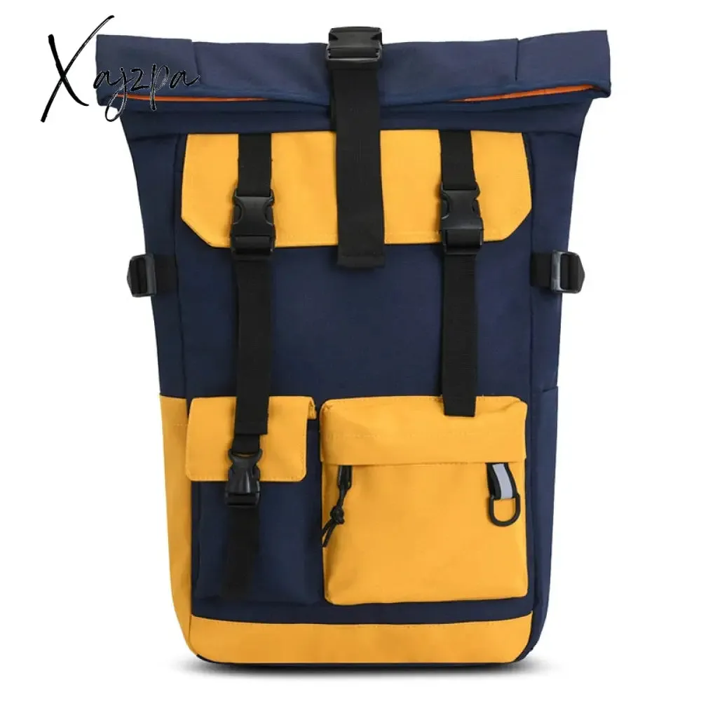 Xajzpa - New Luxury Vintage Canvas Backpacks for Men Oil Wax Canvas Leather Travel Backpack Large Waterproof Daypacks Retro Bagpack