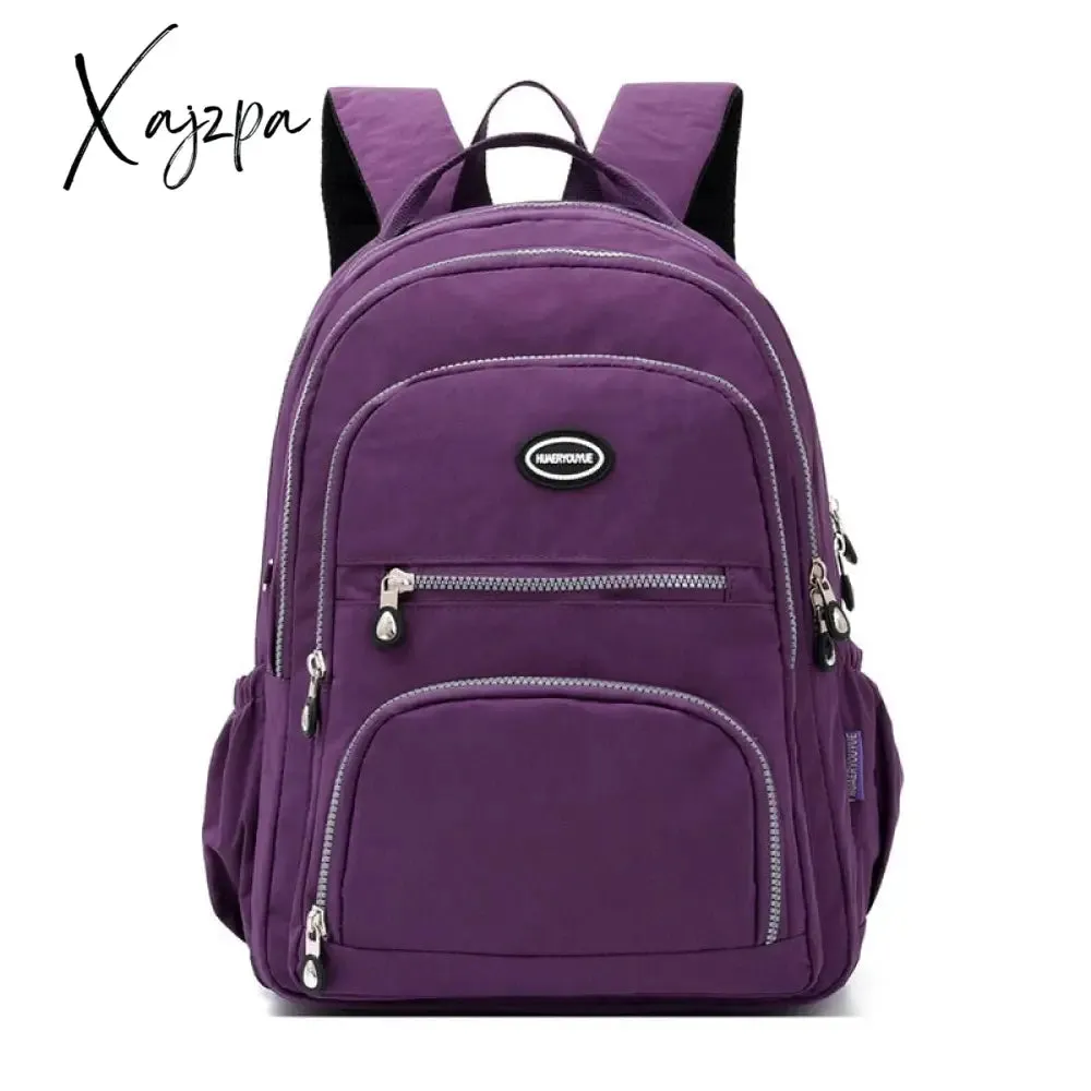 Xajzpa - New Women Laptop Backpack girls School Campus Bag Rucksack woman Nylon Backbag Travel Daypacks Female Backpack Bolsas Mochila